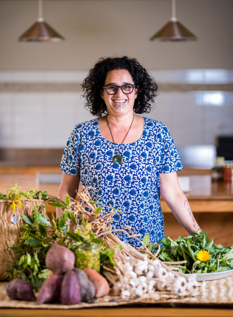 Dr Jessica Hutchings (Ngai Tahu, Gujarati) Māori soil and food sovereignty advocate.