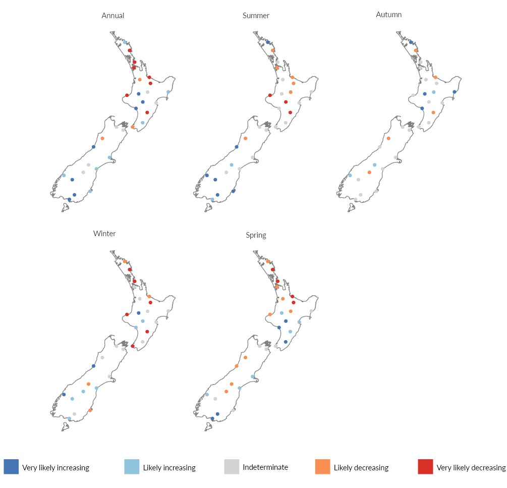 Figure 16. Five individual maps of New Zealand.