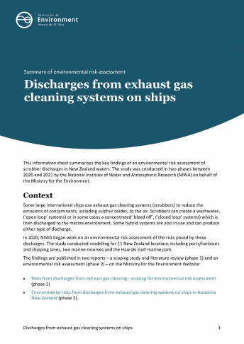 Cover discharges from exhaust gas cleaning systems on ships final