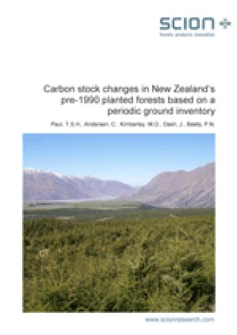 Carbon stock changes in New Zealands pre 1990 planted forests based on a periodic ground inventory web