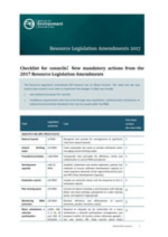 Checklist for councils