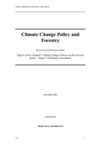 Climate Change Police and Forestry
