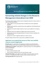Consenting related changes in the Resource Management Amendment Act 2020 cover thumbnail