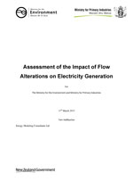 Cover Assessment of the Impact of Flow Alterations on Electricity Generation