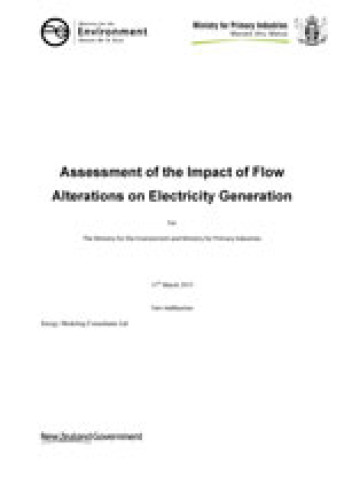 Cover Assessment of the Impact of Flow Alterations on Electricity Generation