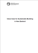 Cover for value case for sustainable building in New Zealand
