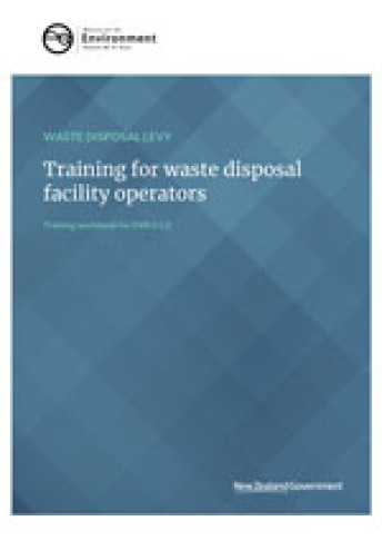 Cover for waste levy training workbook