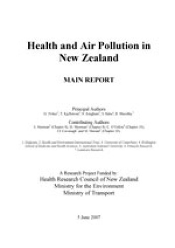 Cover from Health and Air Pollution in NZ 2007 Report thumbnail