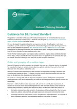 Cover of guidance for 10 format standard THUMBNAIL