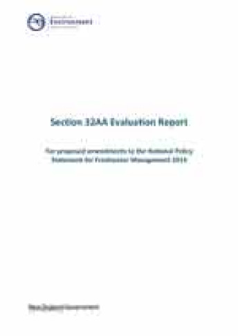 Cover page s32AA evaluation