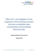 Cover  Effect of E. coli mitigation on the proportion of time primary contact minimum acceptable state concentrations are exceeded