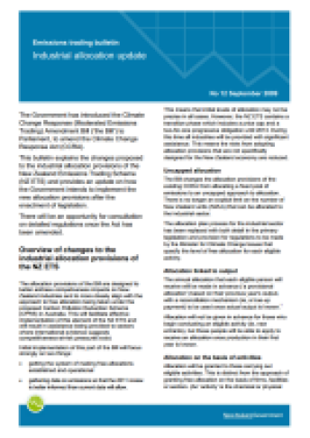 Emissions trading bulletin 12