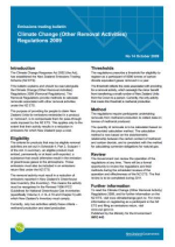 Emissions trading bulletin14