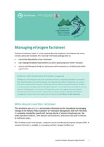 FS30A Managing nitrogen factsheet final cover