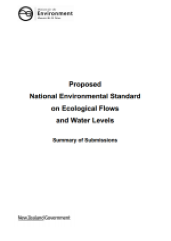 Freshwater proposed nes ecological flows water levels 2008