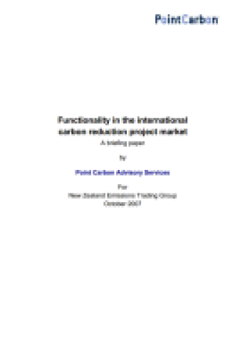 Functionaltity international carbon reduction market