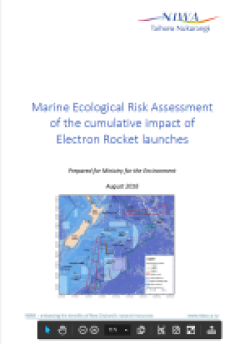 Marine Ecological Risk Assessment Cover