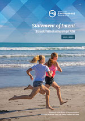 Ministry for the environment statement of intent 2020 cover