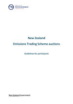 Pages from Guidelines for NZ ETS Auction participants cover
