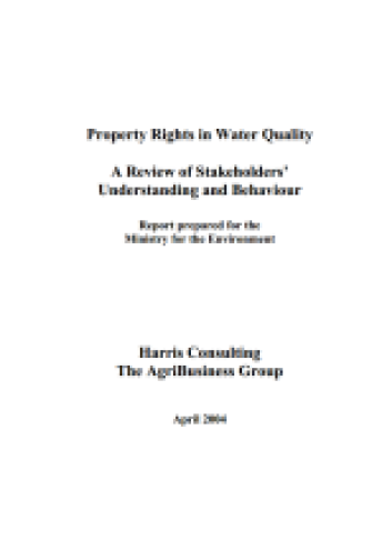 Property rights water quality apr04