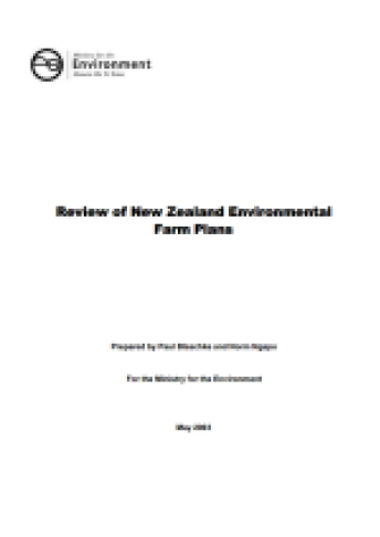 Review of New Zealand environmental farm plans