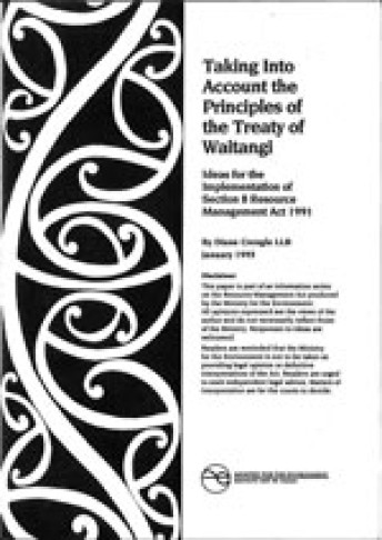 Taking into Account the Principles of the Treaty of Waitangi