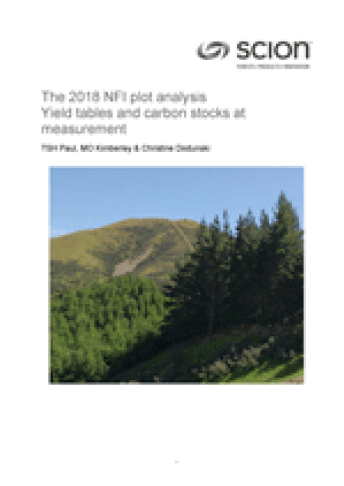 The 2018 NFI plot analysis Yield tables and carbon stock at measurement web