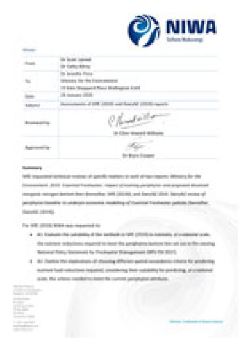 Thumbnail Cover technical review of documents for mfes environmental impact assessment work
