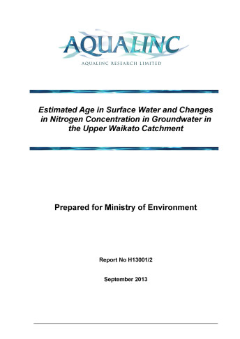 aqualinc surface water nitrogen upper waikato cover