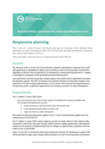 cover Responsive Planning Factsheet