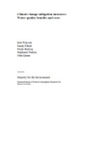 cover for climate change mitigation measures water quality benefits and costs