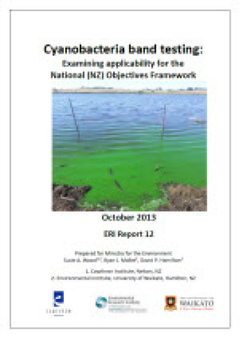 cover for cyanobacteria band testing examining applicability for the nation nz objective framework