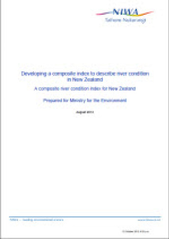 cover for developing composite index describe new zealand river condition