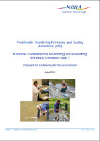 cover for freshwater monitoring protocols qa nemar variables step two