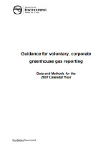 cover for guidance for voluntary corporate greenhouse gas reporting