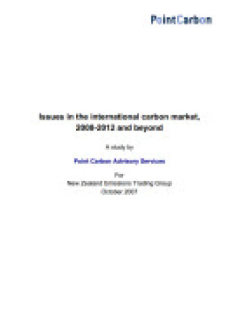 cover for issues in the international carbon market 2008 2012 and beyond