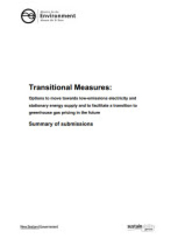 cover for transitional measures summary of submissions
