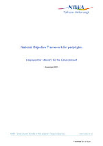 cover for using regional council periphyton data chlorophyll a to predict compliance with nof bottom lines