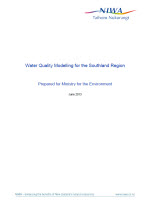 cover for water quality modelling for the southland region