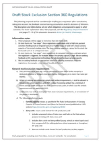 draft stock exclusion regulations cover web