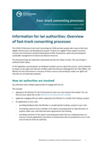 fast track consenting fact sheet for iwi cover web