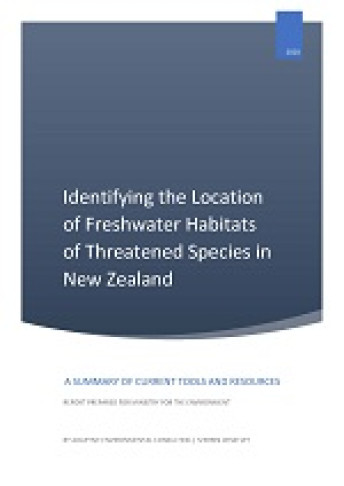 identifying the location of freshwater habitats of threatened species in new zealand cover thumbnail