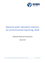 national water allocation statistics for environmental reporting 2018 cover web