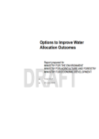 options improve water allocation outcomes