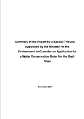 oreti water decision summary nov07