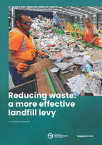 reducing waste a more effective landfill levy consultation document cover thumbnail