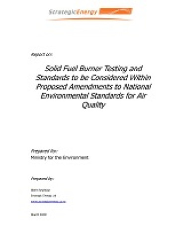 solid fuel burner testing and standards to be considered within proposed amendments to national environmental standards for air quality thumbnail