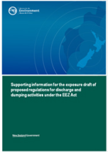 supporting information draft proposed regulations discharge dumping cover
