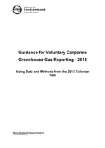 voluntary greenhouse gas reporting 2015 cover