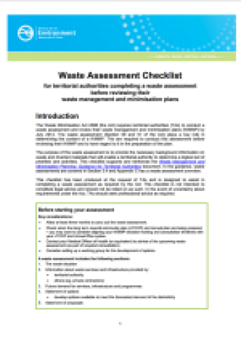waste assessment checklist